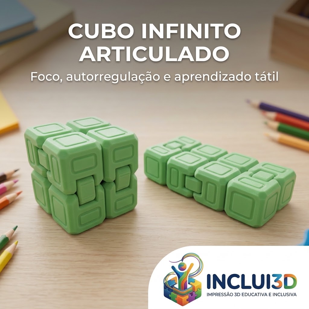 Cubo Infinito Articulado em 3D